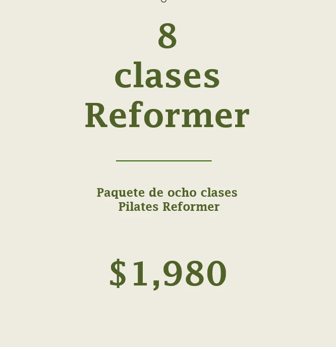 8 Reformer Clases | Pilates Valparaiso